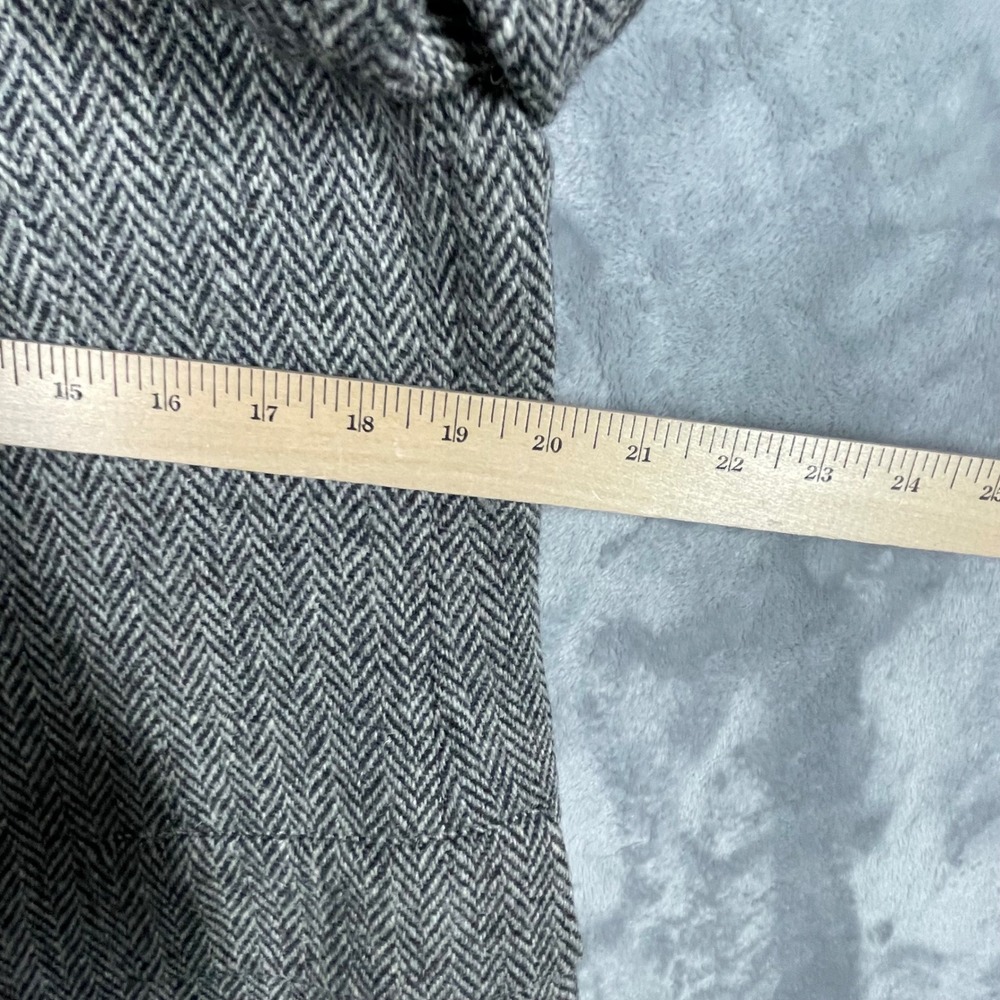 Harris Tweed Mens Grey Herringbone Scottish Wool Blazer Sport Coat 42L USA - Picture 10 of 11